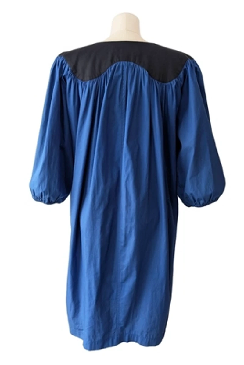 Yves Saint Laurent Blue Dress with Black Yoke Selected by The Curatorial Dept.