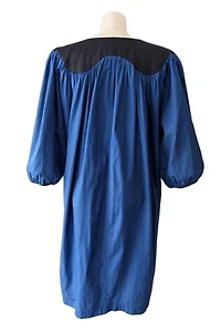 Yves Saint Laurent Blue Dress with Black Yoke Selected by The Curatorial Dept.