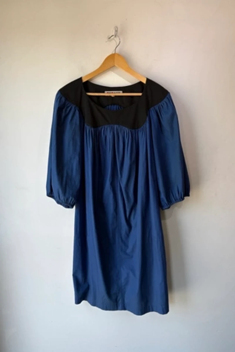 Yves Saint Laurent Blue Dress with Black Yoke Selected by The Curatorial Dept.