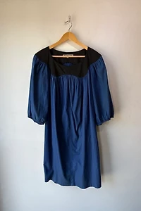 Yves Saint Laurent Blue Dress with Black Yoke Selected by The Curatorial Dept.