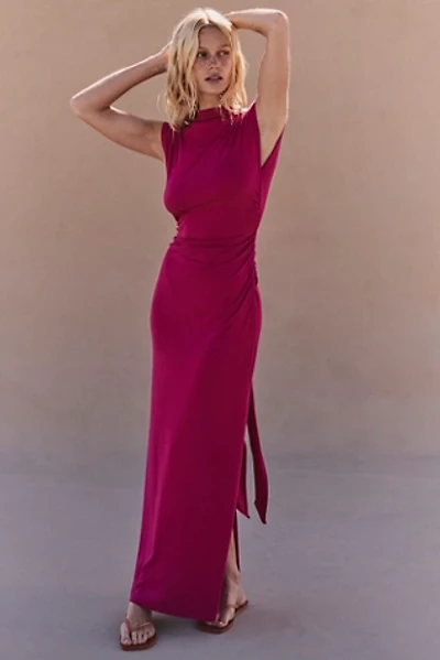 AFRM Cody Blanc Dot Mesh Cap Sleeve Maxi Dress | Pacific City