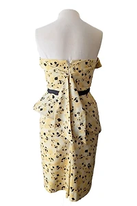 Vera Wang Lavender Label Yellow Strapless Dress Selected by The Curatorial Dept.