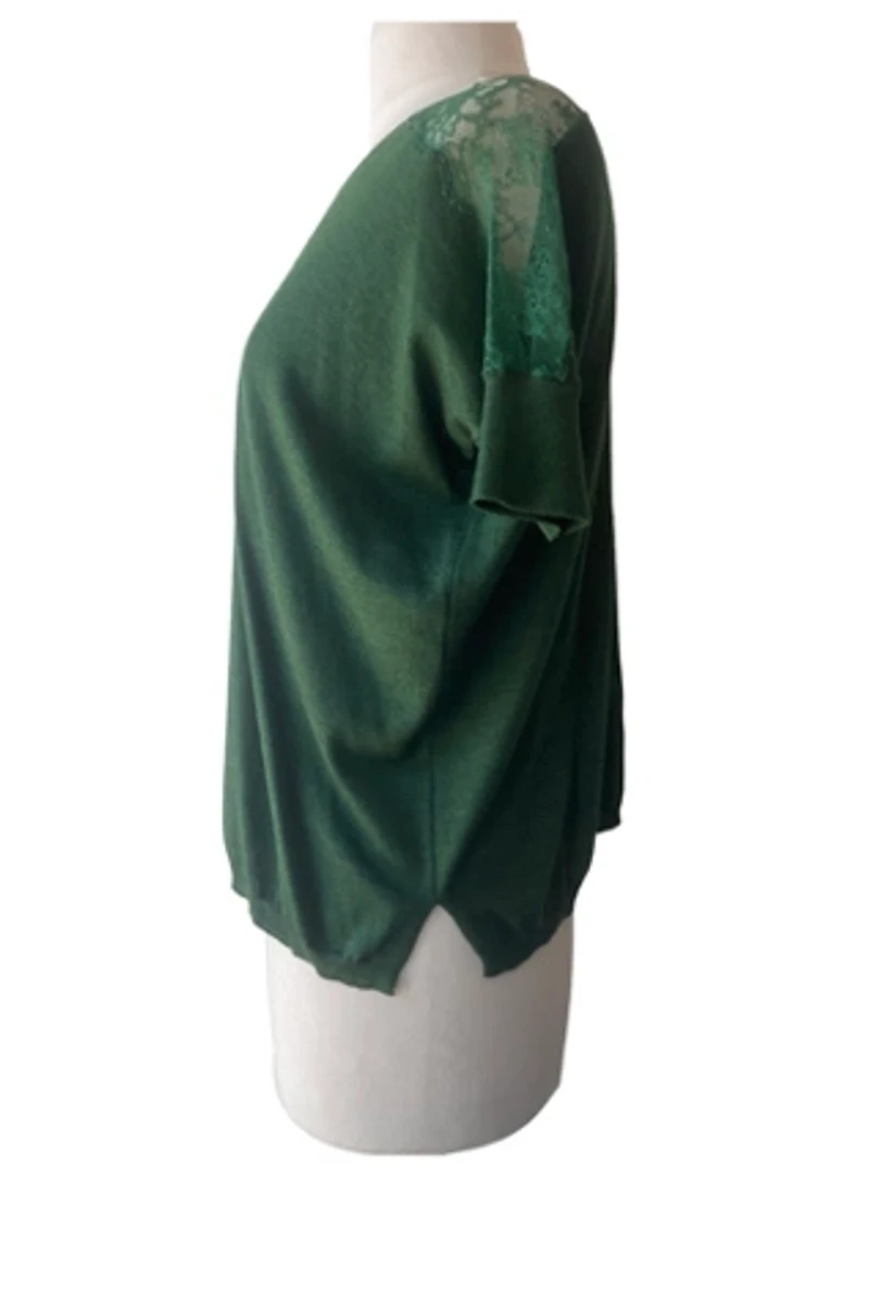 Valentino Green Lacy Cashmere Sweater Selected by The Curatorial Dept.