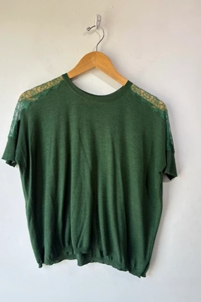 Valentino Green Lacy Cashmere Sweater Selected by The Curatorial Dept.