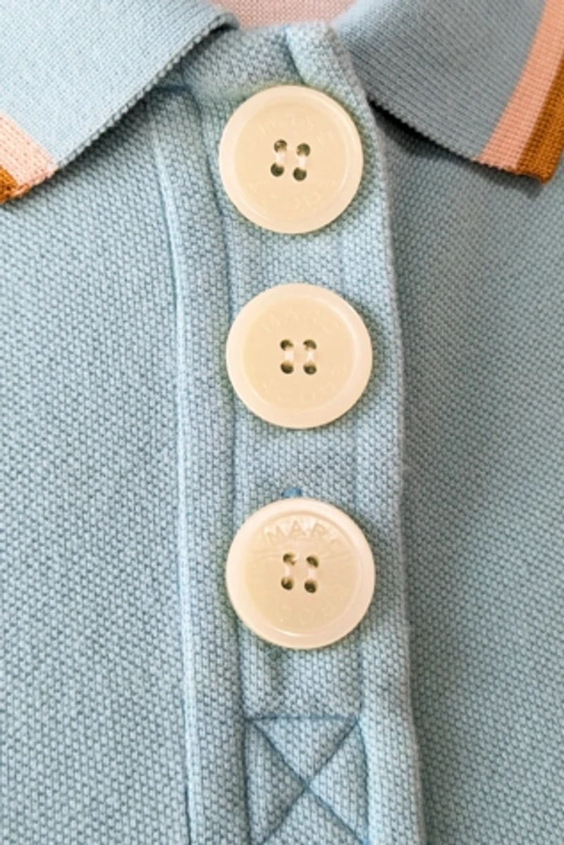 Marc Jacobs Aqua Short Sleeve Polo Selected by The Curatorial Dept.