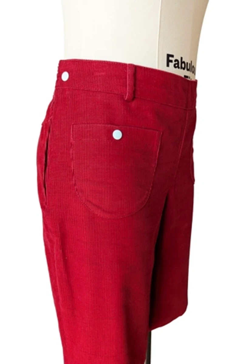 Built By Wendy Red Corduroy Shorts Selected by The Curatorial Dept.