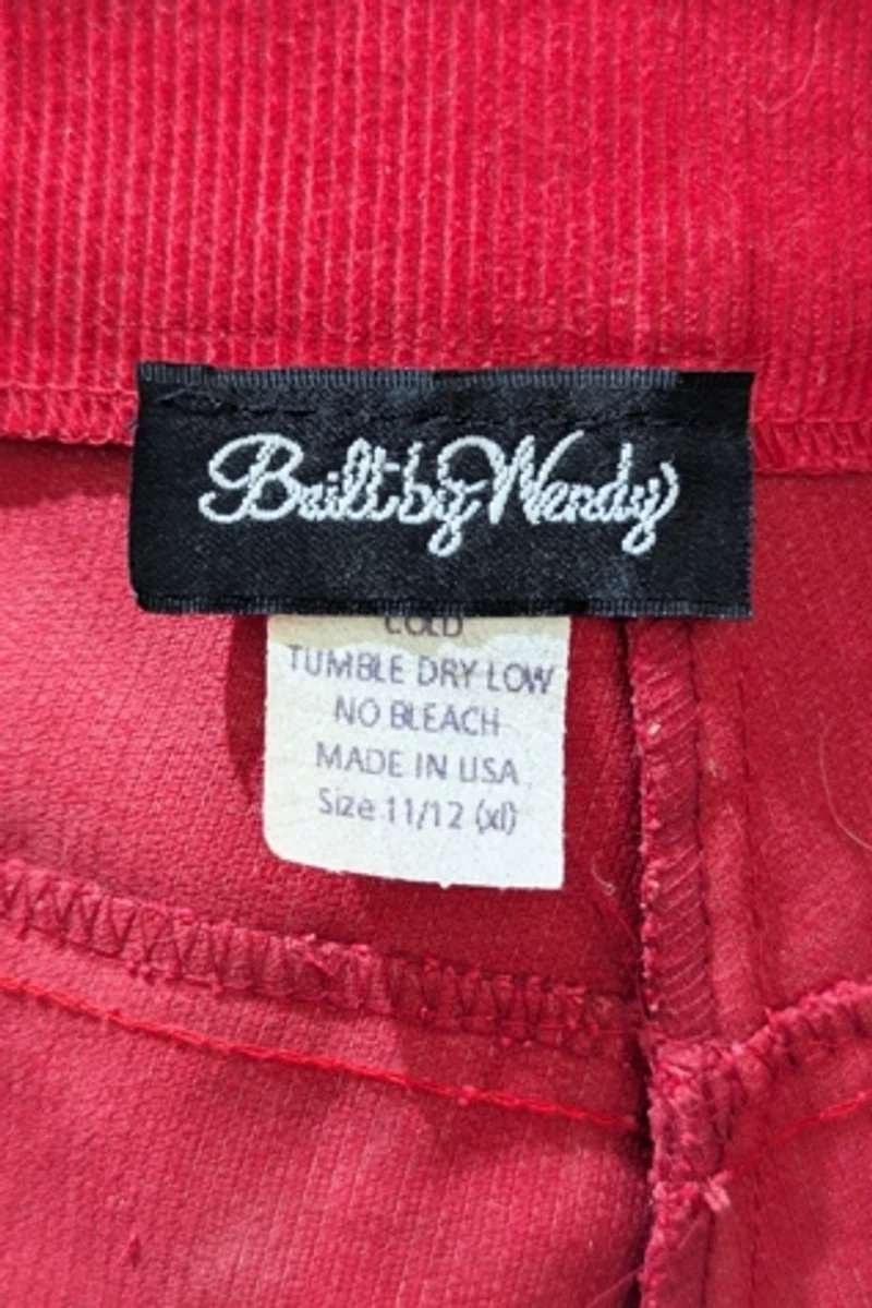 Built By Wendy Red Corduroy Shorts Selected by The Curatorial Dept.
