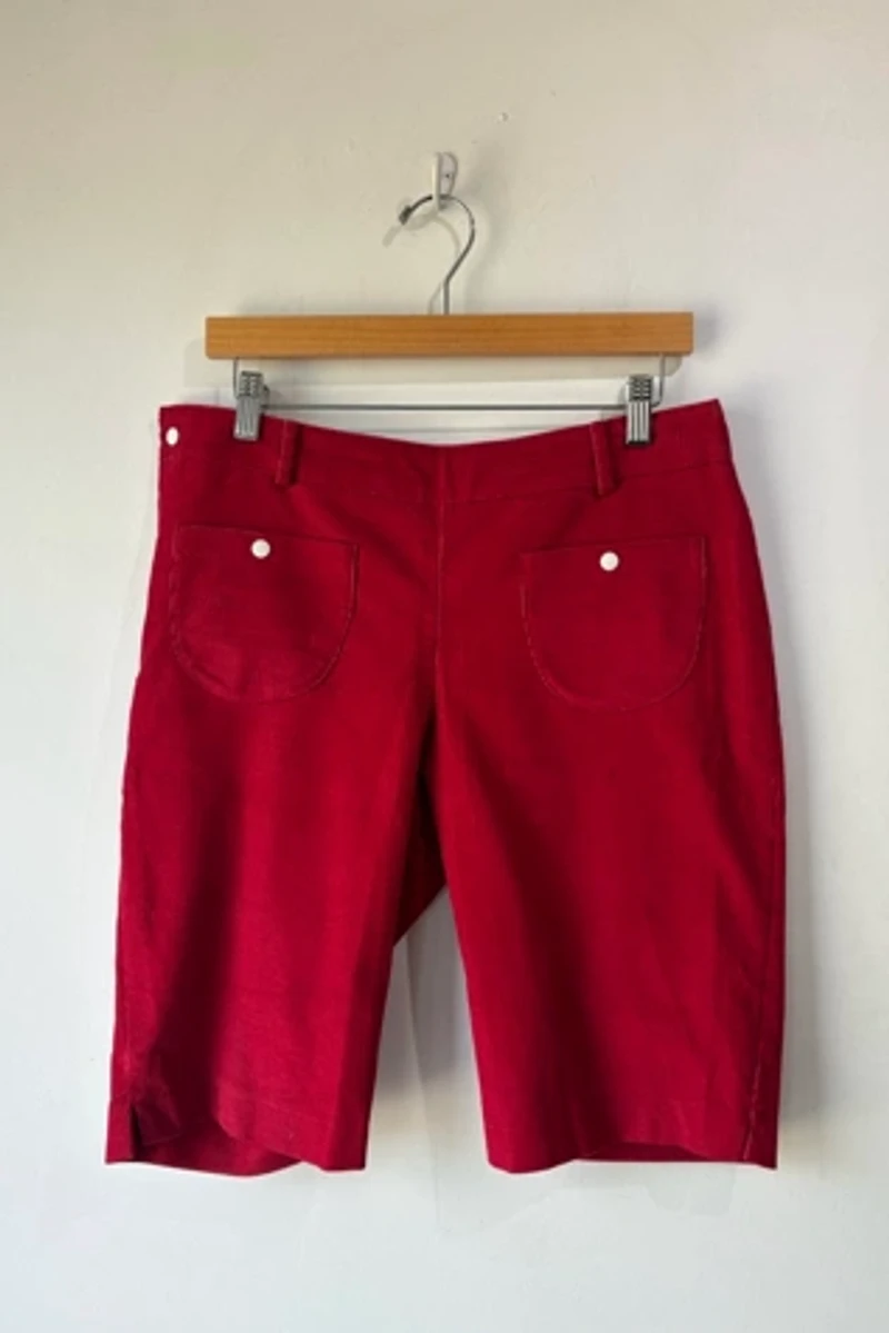 Built By Wendy Red Corduroy Shorts Selected by The Curatorial Dept.