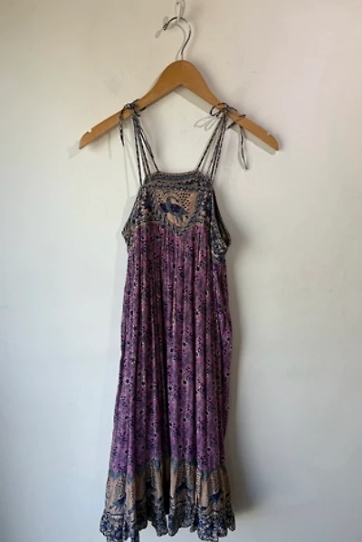 Vintage Starina Purple Floral Gauze Metallic Dress Selected by The Curatorial Dept.