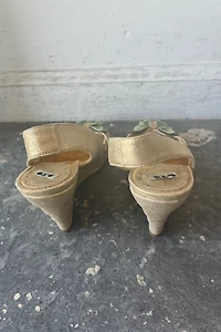 Ltd. Fornarina Butterfly Gold Wedges Size 37 Selected by The Curatorial Dept.