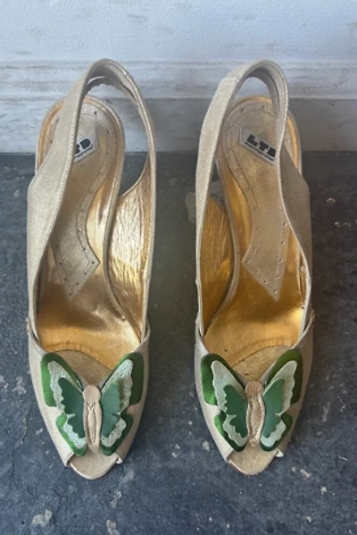 Ltd. Fornarina Butterfly Gold Wedges Size 37 Selected by The Curatorial Dept.