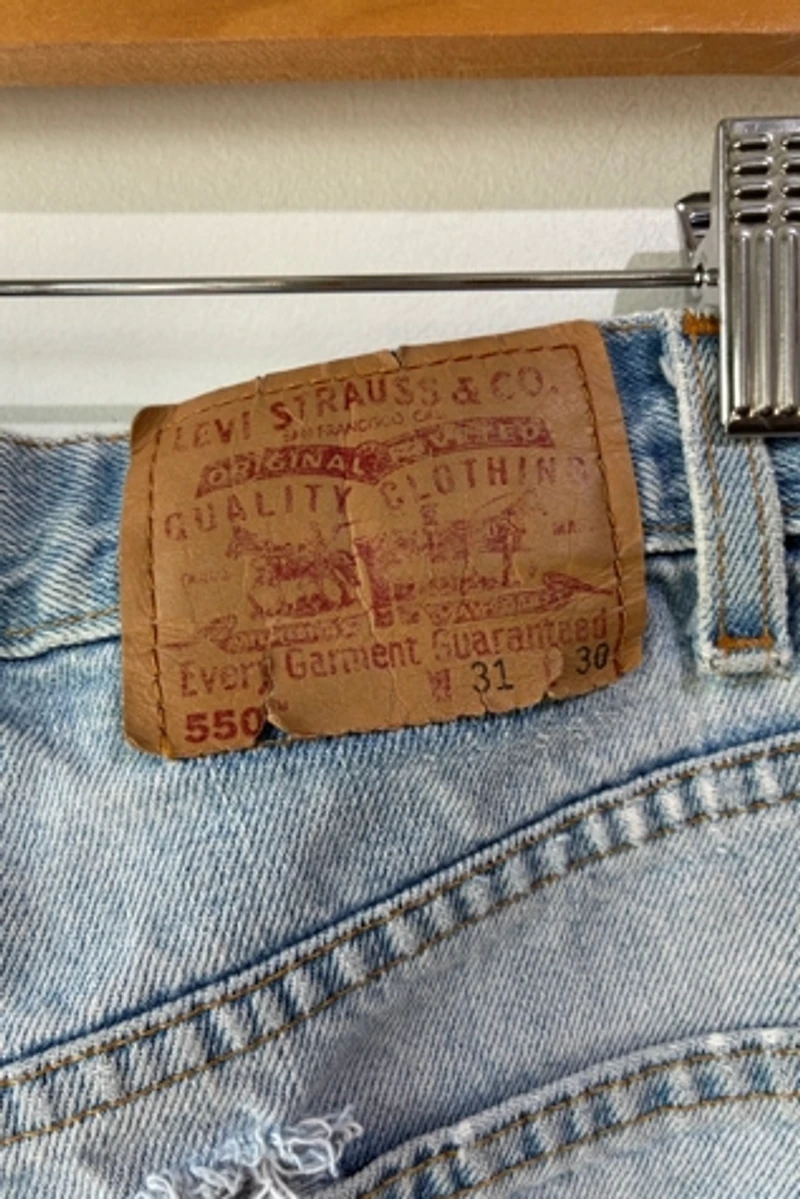 Levi's Light Blue Wash 550 Jeans 31x30 Selected by The Curatorial Dept.