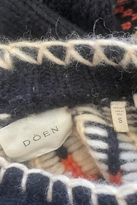 Doen Black Fair Isle Alpaca “Field” Sweater Selected by The Curatorial Dept.