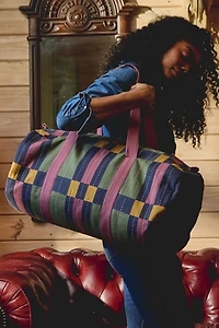 Anchal Lattice Canvas Duffle Bag