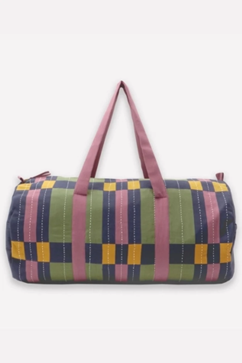 Anchal Lattice Canvas Duffle Bag