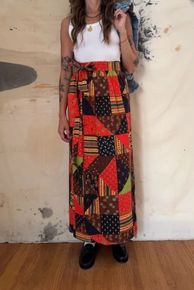 GOOD DAYS Vintage 1970s Patchwork Wrap Skirt