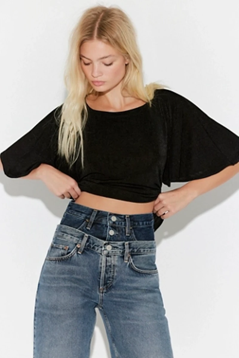 Dolan Flutter Sleeve Top