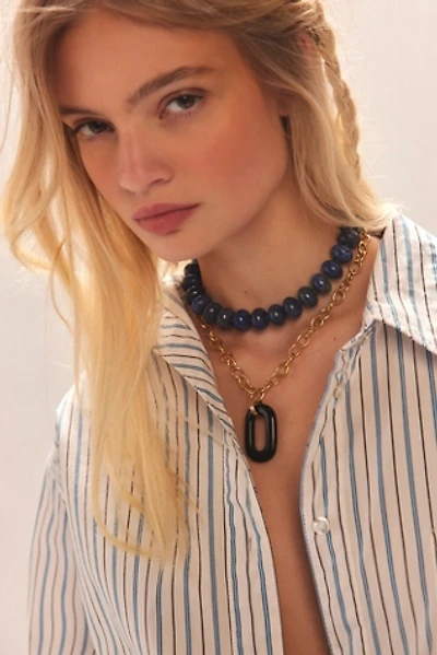 ALV Stone On Chain Necklace