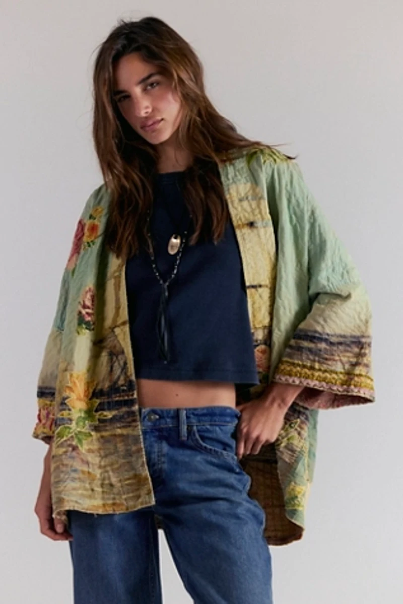 Magnolia Pearl Ocean Rose Quilted Jacket