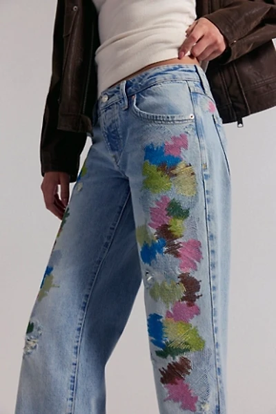 We The Free Tennessee Low-Rise Embroidered Boyfriend Jeans