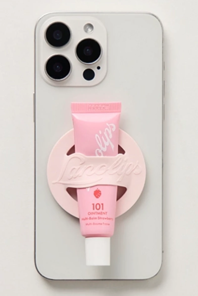 Lanolips 101 Ointment Strawberry & Phone Lip Balm Holder