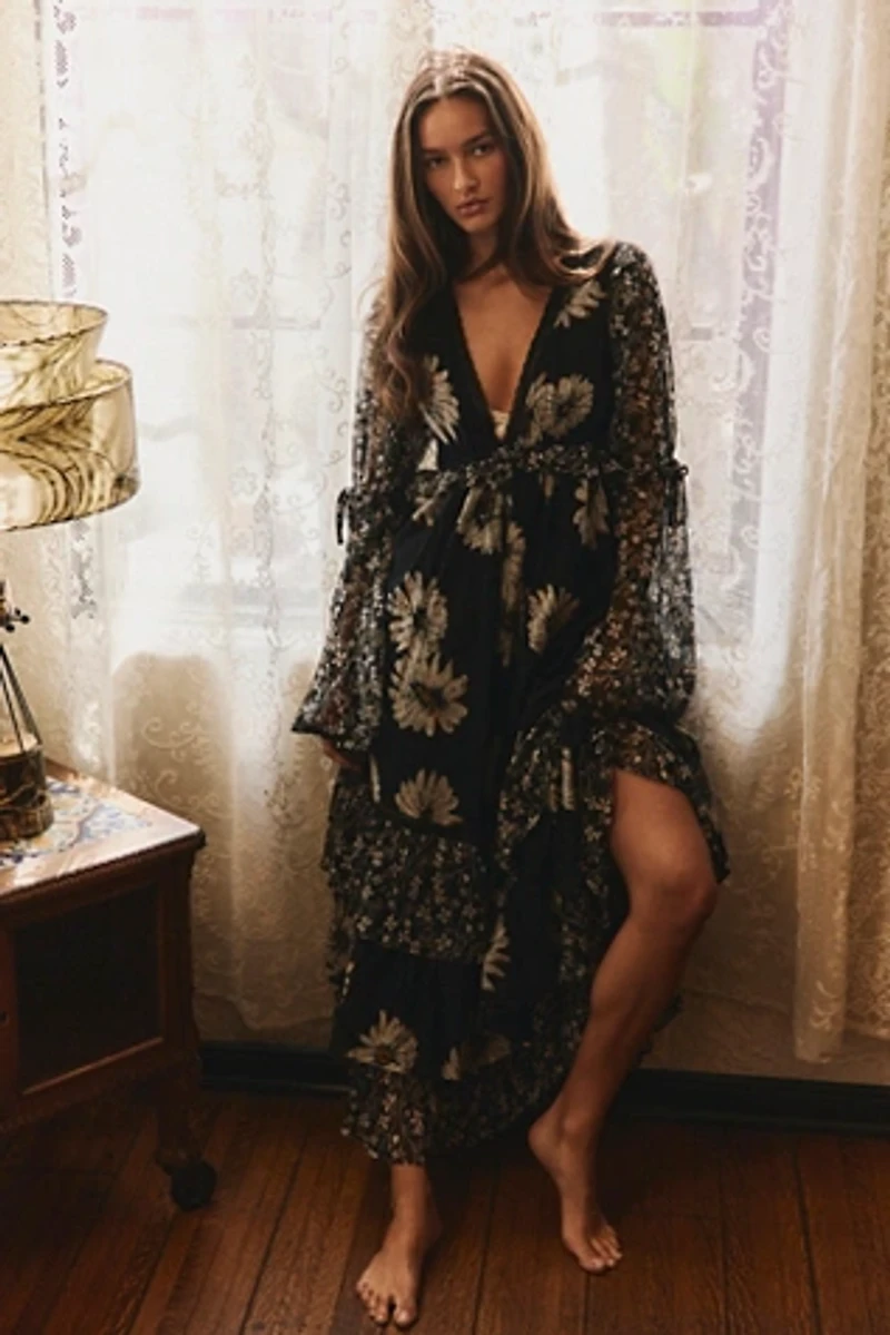 ankle boots black dress Intimately Free People Madeline Mesh Maxi Slip Dress – White Chocolate  Couture main image 0