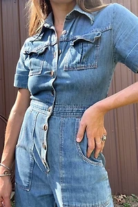 Vintage 1970s Denim Jumpsuit Selected by Grievous Angel Vintage