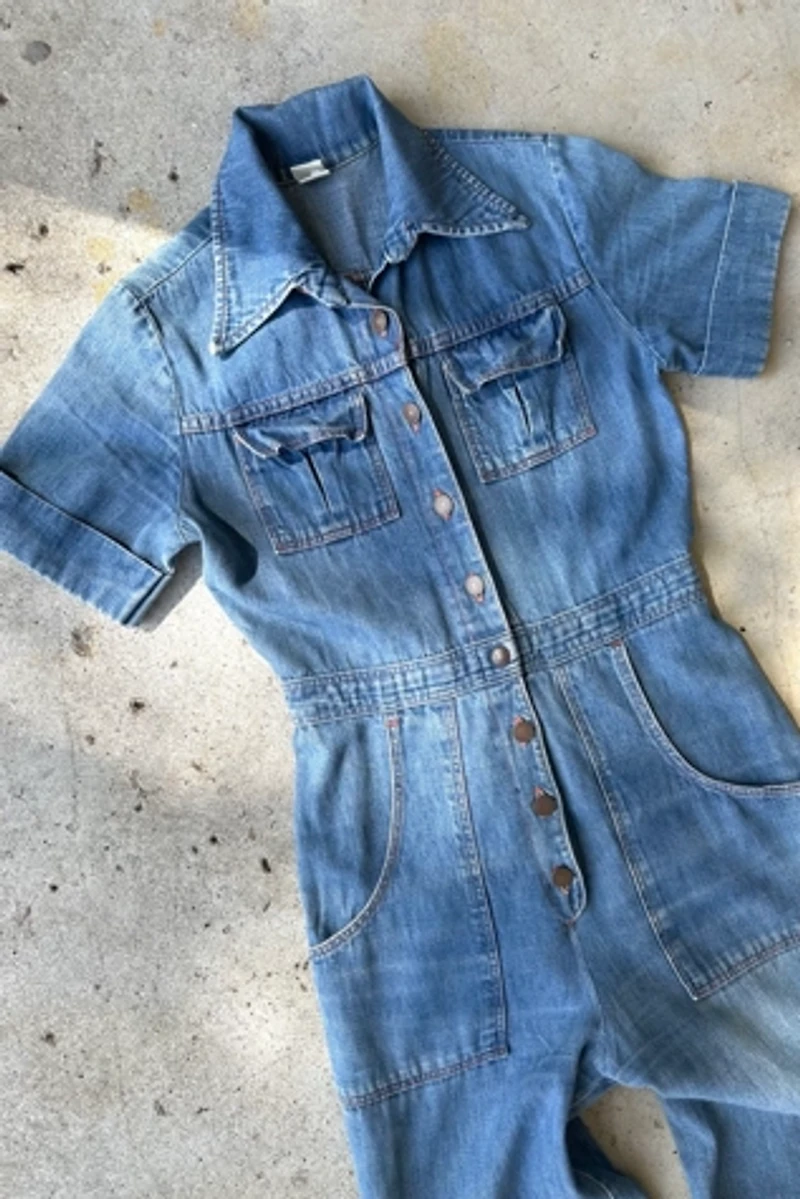 Vintage 1970s Denim Jumpsuit Selected by Grievous Angel Vintage