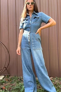 Vintage 1970s Denim Jumpsuit Selected by Grievous Angel Vintage