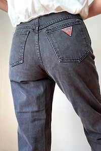 1980s Black Guess Denim Pants Selected by Grievous Angel Vintage