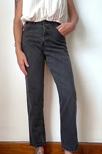 1980s Black Guess Denim Pants Selected by Grievous Angel Vintage