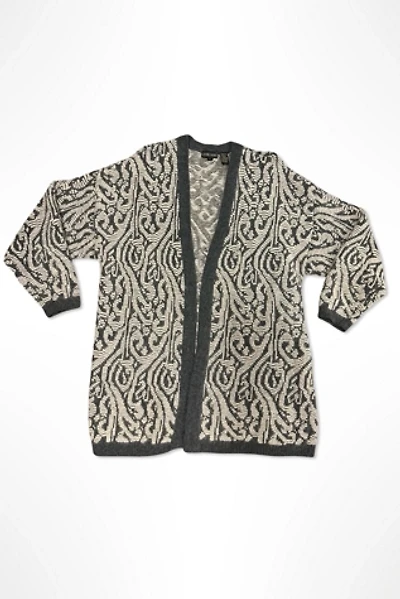 1980s Jacquard Oversized Cardigan Sweater Selected By Ritual Vintage