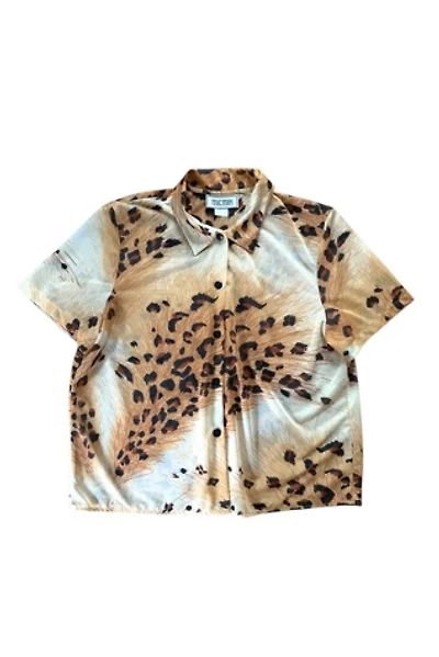 Vintage 1980s Sheer Mesh Leopard Print Blouse Selected by SharpLilTeeth