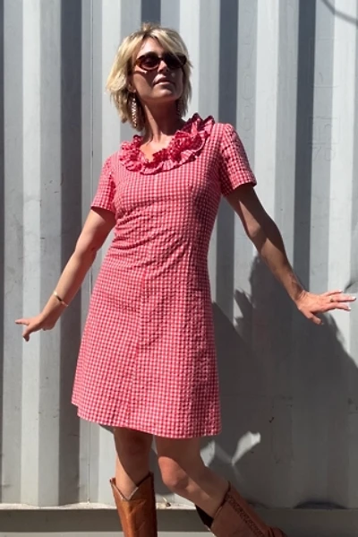 Vintage 1970s Gingham Dress Selected by Kikos Kloset