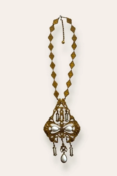 Vintage 1970's Brass Statement Necklace Selected By Afterlife Boutique