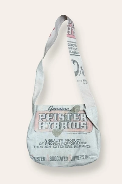 Vintage 1940's Seed Sack Reconstructed Bag Selected By Afterlife Boutique