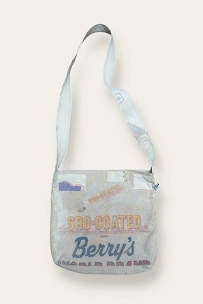 Vintage 1940's Seed Sack Reconstructed Patched Bag Selected By Afterlife Boutique