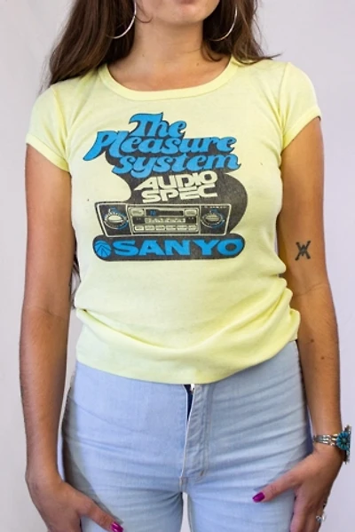 Vintage 70s Pleasure System Baby Tee Selected By Black Shag Vintage