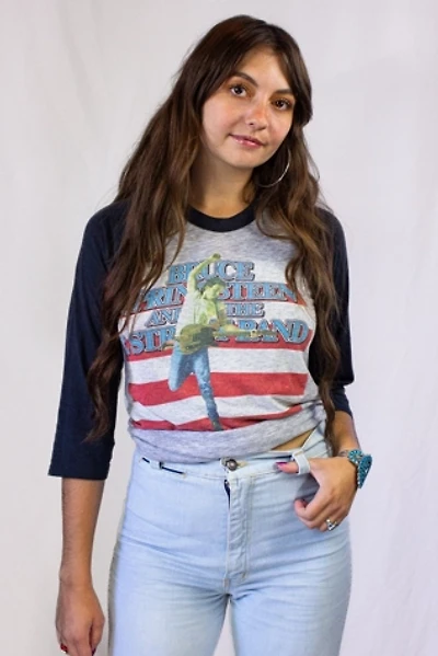 Vintage 1984/85 Bruce Springsteen Born in the USA Raglan Concert T Shirt Selected by Black Shag Vintage