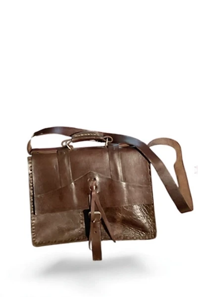 Vintage Handmade Leather Messenger Bag Selected by Garbage Soup