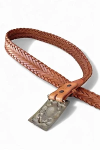 1980's Woven Leather Belt Selected by Garbage Soup