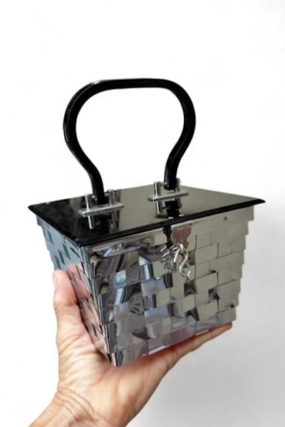 1950's Lucite Metal Box Purse Selected by Garbage Soup