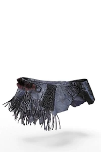 Handcrafted 1980's Leather Contour Belt Selected by Garbage Soup