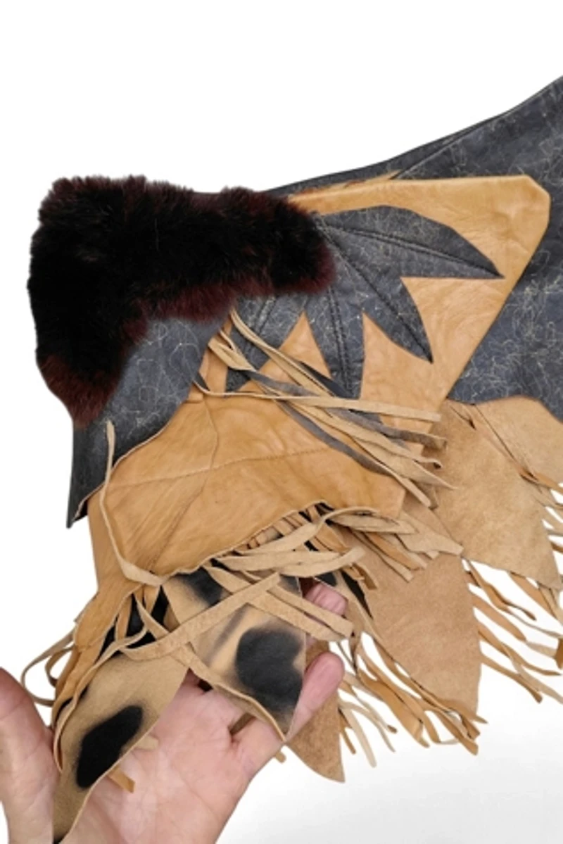 1980's Artisan Mixed Media Belt Selected by Garbage Soup