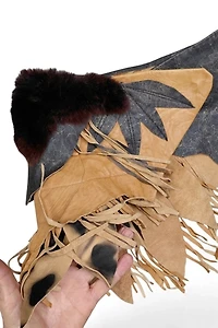 1980's Artisan Mixed Media Belt Selected by Garbage Soup