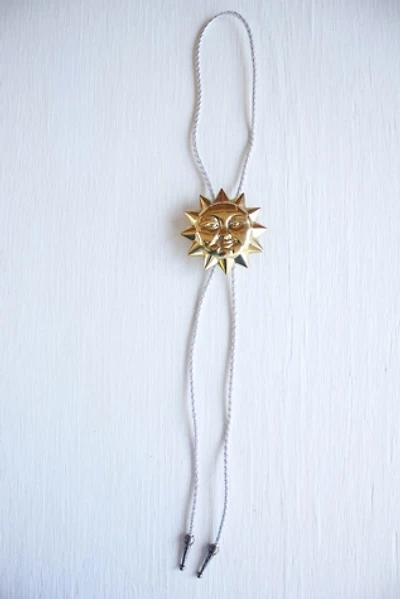 Here Comes The Sun Gold + Silver Upcycled Bolo Tie Selected By Moons + Junes Vintage