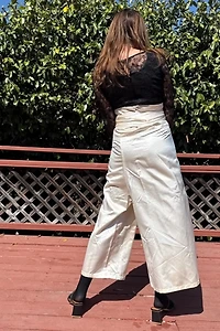 Custom Silk Satin Fisherman Wrap Pants Selected by Personal Choice