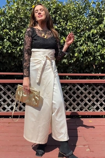 Custom Silk Satin Fisherman Wrap Pants Selected by Personal Choice