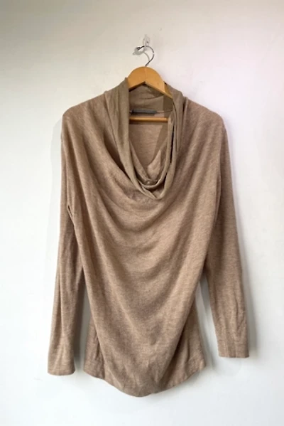 Alberta Ferretti Brown Cashmere Cowl Neck Sweater Selected by The Curatorial Dept.