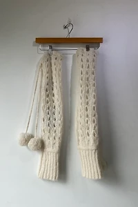 Vivienne Westwood Cream Lacework Knit Arm Warmers Selected by The Curatorial Dept.